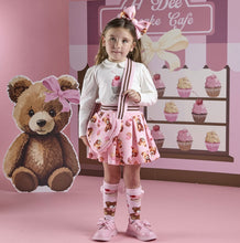 Load image into Gallery viewer, ADee AW25 Bear Print Skirt Set 513 Mabel Snow White