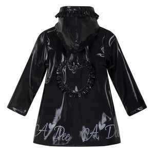 ADee AW24 BTS Heart Raincoat Black Blair