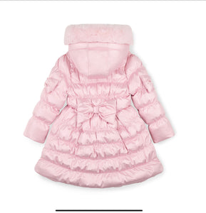 ADee AW25 Padded Long Metallic Jacket 205 Montana Pink Fairy