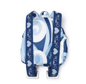 ADee AW25 Swirl Print Back Pack Powder Blue North