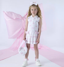 Load image into Gallery viewer, ADee SS26 Bow and Stripe Print Tennis Dress 702 Bright White Raven