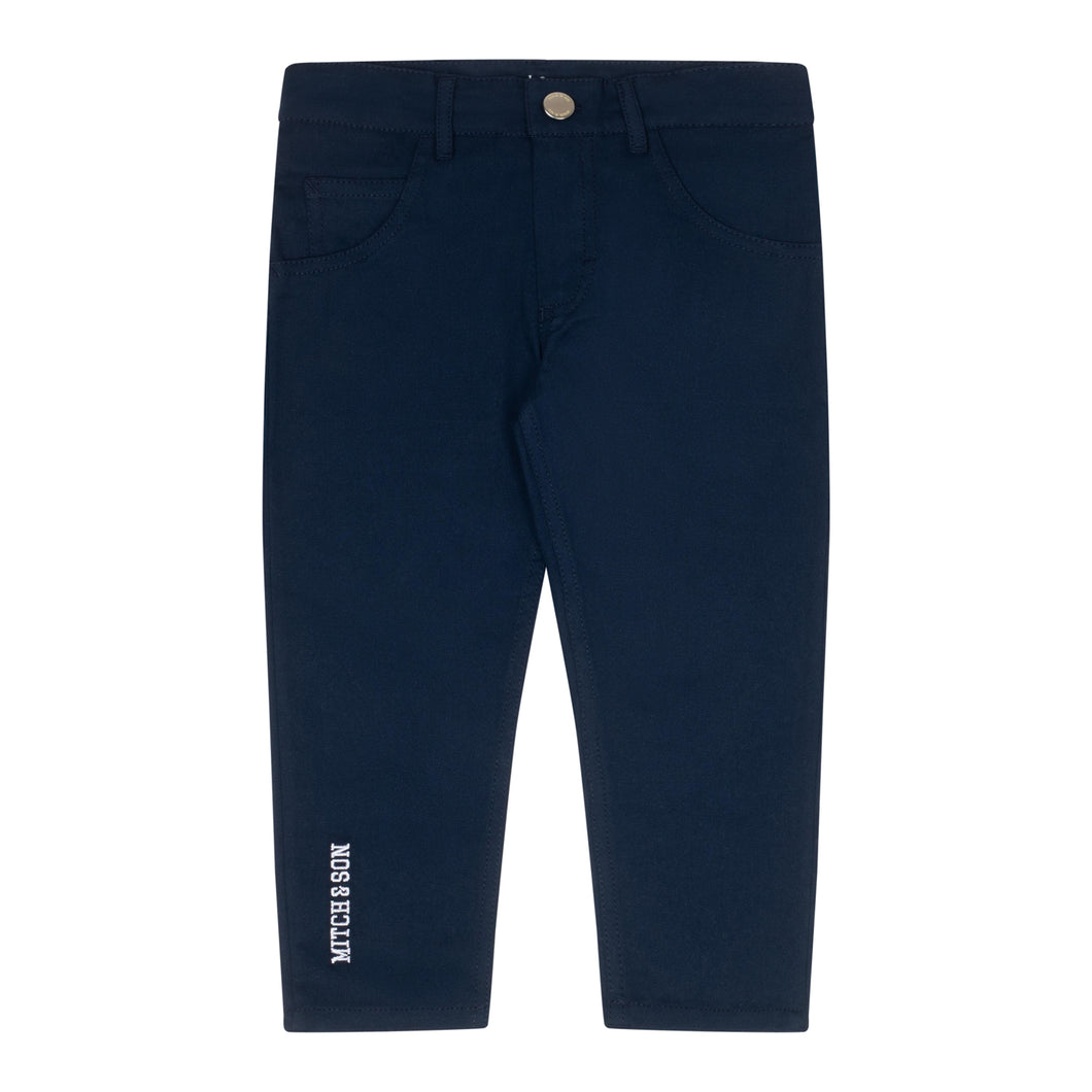 Mitch & Son AW24 Twill Trousers BYRON 517 Dark Navy