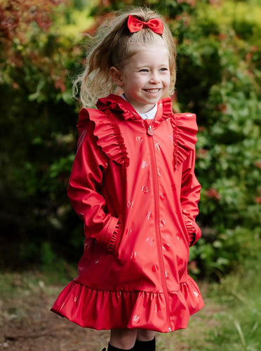 PRE ORDER ADee AW25 BTS Stella Frill Raincoat - Red