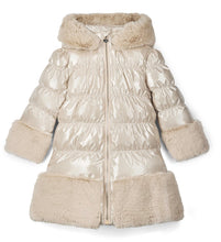 Load image into Gallery viewer, ADee AW26  Aurora Long Fur Trim Jacket 204 Stone Beige