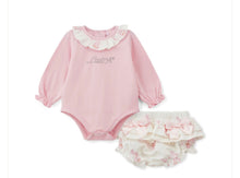 Load image into Gallery viewer, Little A AW25 Girls Pink/White Jam Pant Set With Cupcake Print - JOSEPHINE (LA25306)