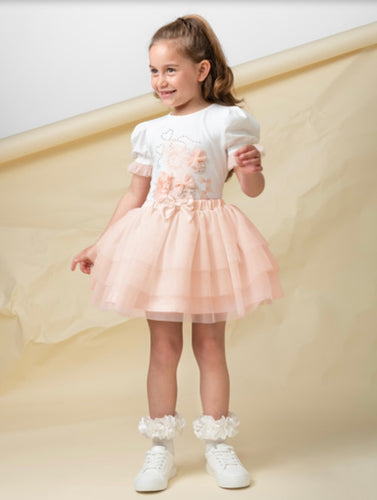 Caramelo SS25 Luxe Life Skirt Set Peach 342285
