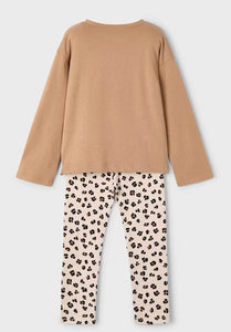 Mayoral AW25 Teddy Leggings Set 4719 Camel