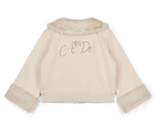 Load image into Gallery viewer, ADee AW26  Audrey Fur Trim Bomber 305 Stone  Beige 317