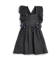 Load image into Gallery viewer, Caramelo AW25 Back To School Flared Pinafore with Bow 342142 Grey