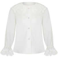 Load image into Gallery viewer, Daga AW26 Mini Lady by DAGA Girls Pink Skirt &amp; Lace Blouse Set | AW26