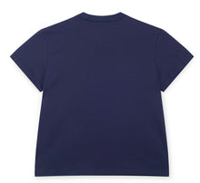Load image into Gallery viewer, Bonini Drop 2 AW25 405 Oversized Logo T-Shirt Blue Navy Dynamic