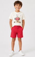 Load image into Gallery viewer, Mayoral Mini SS26 T-Shirt 3065 Cream &amp; shorts 3207