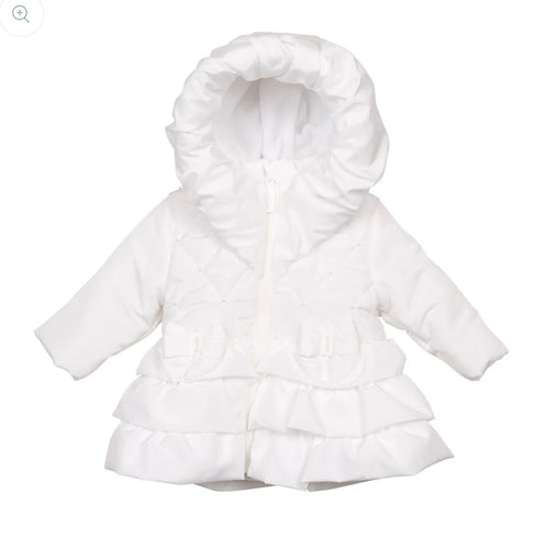 Mintini AW25 White Jacket with Bows & Pearls