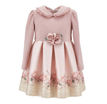 Load image into Gallery viewer, Monnalisa AW26 Girls Monnalisa Bebe Rose Leopard Neoprene Dress - Pink