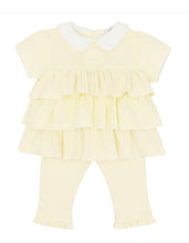 Load image into Gallery viewer, Blues Baby SS26 BB2272 Girls Lemon Frilly Legging Set
Blues Baby