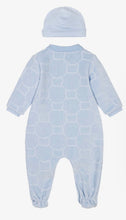 Load image into Gallery viewer, Boss AW26 Boys Blue Velour Babysuit Gift Set