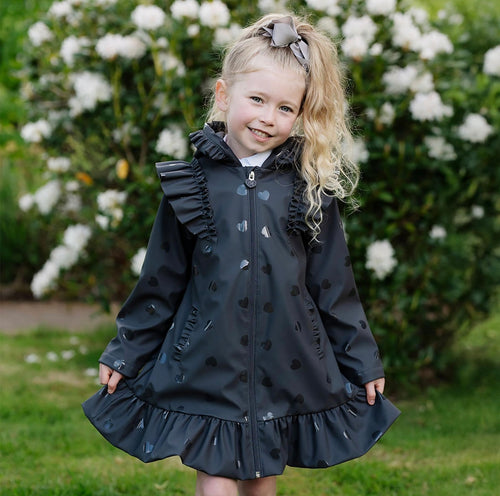 ADee AW25 BTS Stella Frill Raincoat - Black