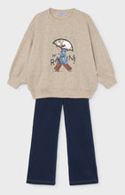 Load image into Gallery viewer, Mayoral Mini AW26 Girls' flare leggings &amp; sweatshirt 4732 Quinoa