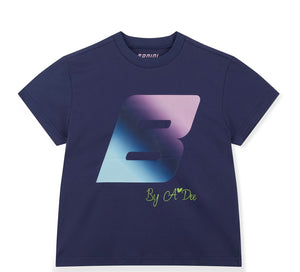 Bonini Drop 2 AW25 405 Oversized Logo T-Shirt Blue Navy Dynamic