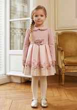 Load image into Gallery viewer, Monnalisa AW26 Girls Monnalisa Bebe Rose Leopard Neoprene Dress - Pink