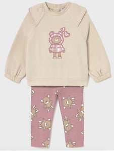 Mayoral AW25 Teddy Legging Set 2741 Orquidea