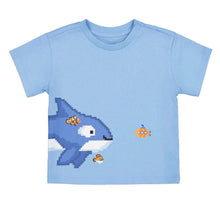 Load image into Gallery viewer, Mayoral Baby SS26 Positioned t-shirt s/s 1013 sky blue &amp; Swim shorts with Bucket Hat
