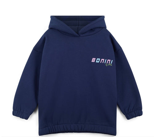 Bonini Drop 2 AW25 403 Oversized Hoodie Blue Navy Sparkle