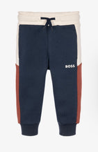 Load image into Gallery viewer, Boss AW26 Baby Boys Navy Blue Colourblock Joggers