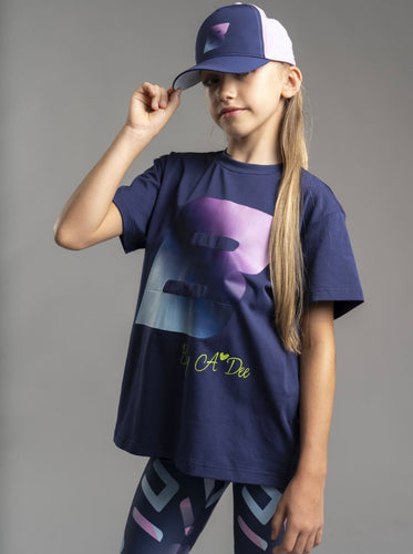 Bonini Drop 2 AW25 405 Oversized Logo T-Shirt Blue Navy Dynamic