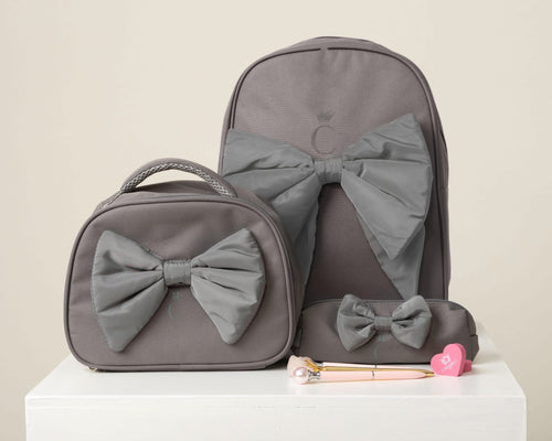 Caramelo AW25 Back to School Back Pack, Lunch Box & Pencil Case ❤️ Grey