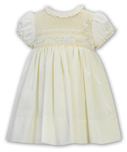 Sarah Louise LEMON SMOCKED DRESS 013188