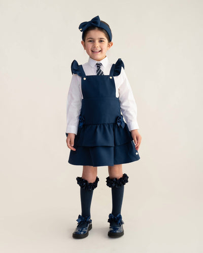 Caramelo AW25 School Pinafore Ra Ra Pinny 342184 Navy