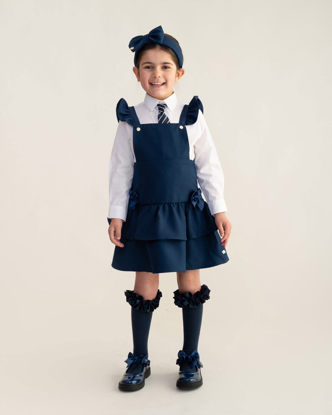 Caramelo AW25 School Pinafore Ra Ra Pinny 342184 Navy