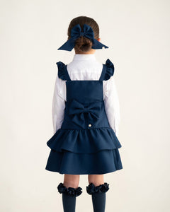Caramelo AW25 School Pinafore Ra Ra Pinny 342184 Navy