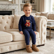 Load image into Gallery viewer, Deolinda AW2 Boys Noelle Teddy Bear Tracksuit - Navy Blue