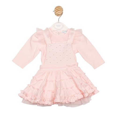 Mintini AW25 Top & Pinafore Set 6834 Pink