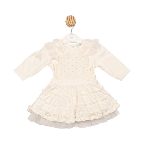 Mintini AW25 Top & Pinafore Set 6834 Ivory