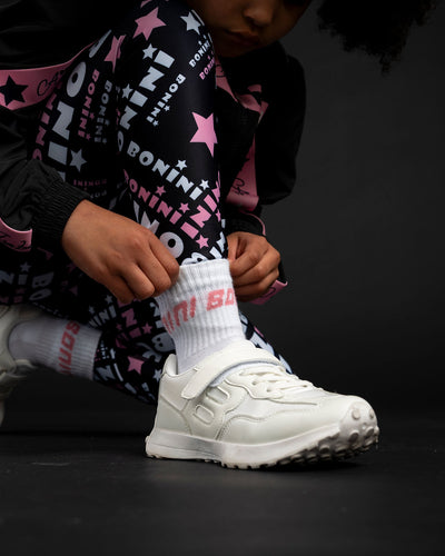 Bonini AW25 Sport Sock 010 White/ Pink Aspire