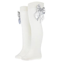 Load image into Gallery viewer, Daga AW25 Girls Blue Mirage Drop Waist Dress - Ivory Blue Silver