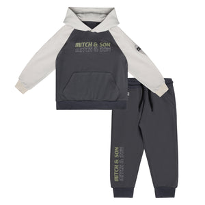 Mitch & Son Junior AW24 Regian Hoodie Tracksuit 607 Craig Dark Grey