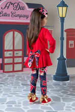 Load image into Gallery viewer, ADee AW24 Stamp Legging Set 508 Reese Red