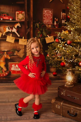 Daga AW24 Red Tulle Christmas Dress 9915