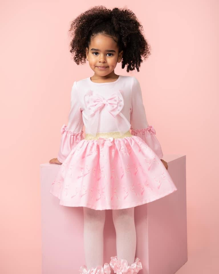 Caramelo AW24 Beautiful Bows Skirt Set Pink 342249 Pink