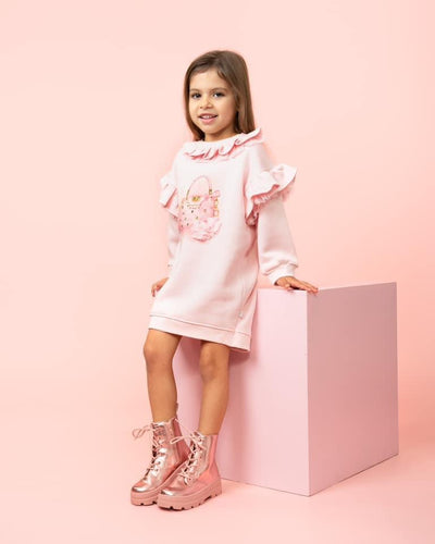 Caramelo Aw24 Pink Pure Luxe Jumper Dress 0112135