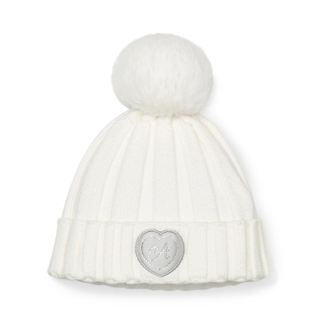 ADee AW 2025 Girls Snow White Mallory Pom Pom Hat