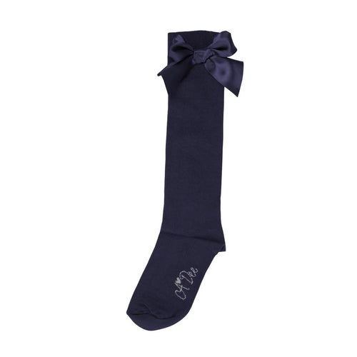 A Dee BTS Collection Bow Knee Sock - Navy