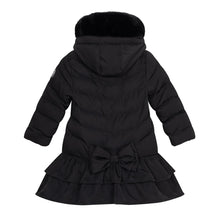 Load image into Gallery viewer, ADee AW24 Back to School Becky Coat with Faux Fur Hood Black