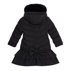 ADee AW24 Back to School Becky Coat with Faux Fur Hood Black