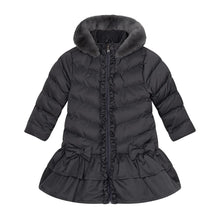 Load image into Gallery viewer, ADee AW24 Back to School Becky Coat with Faux Fur Hood Grey