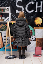 Load image into Gallery viewer, ADee AW24 Back to School Becky Coat with Faux Fur Hood Grey